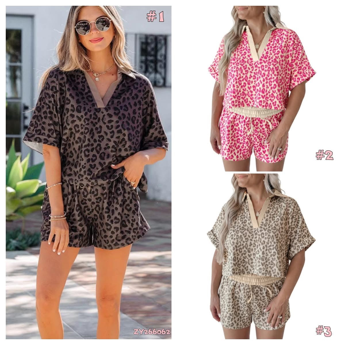 Leopard Short Sleeve Set